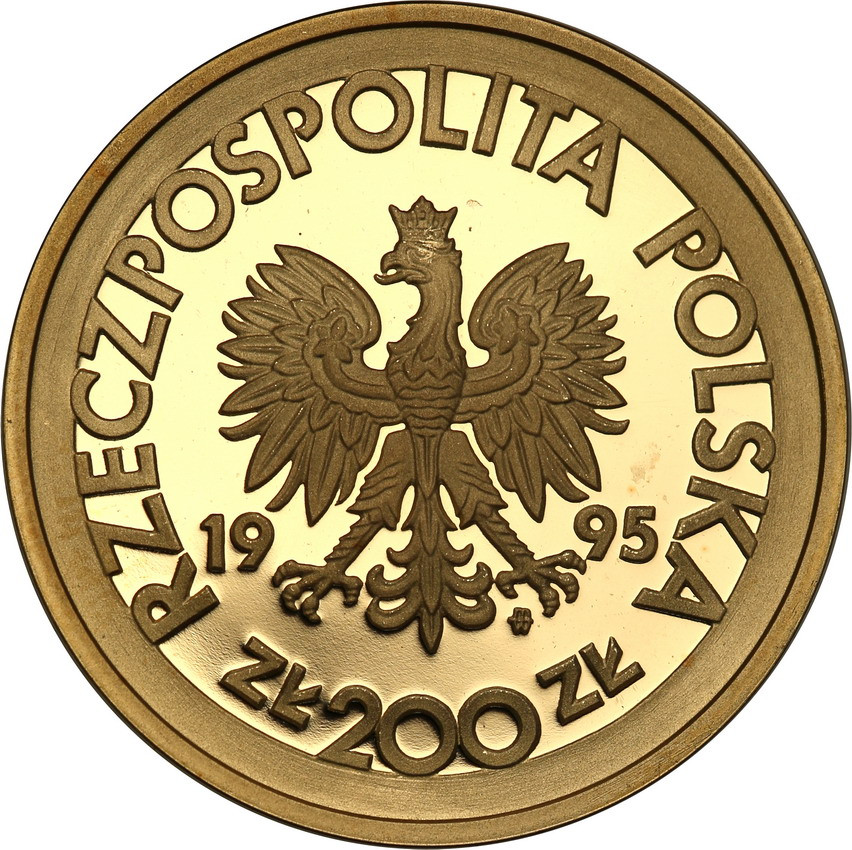 III RP. 200 złotych 1995 Konkurs Chopinowski - F. Chopin PCGS PR67 DCAM